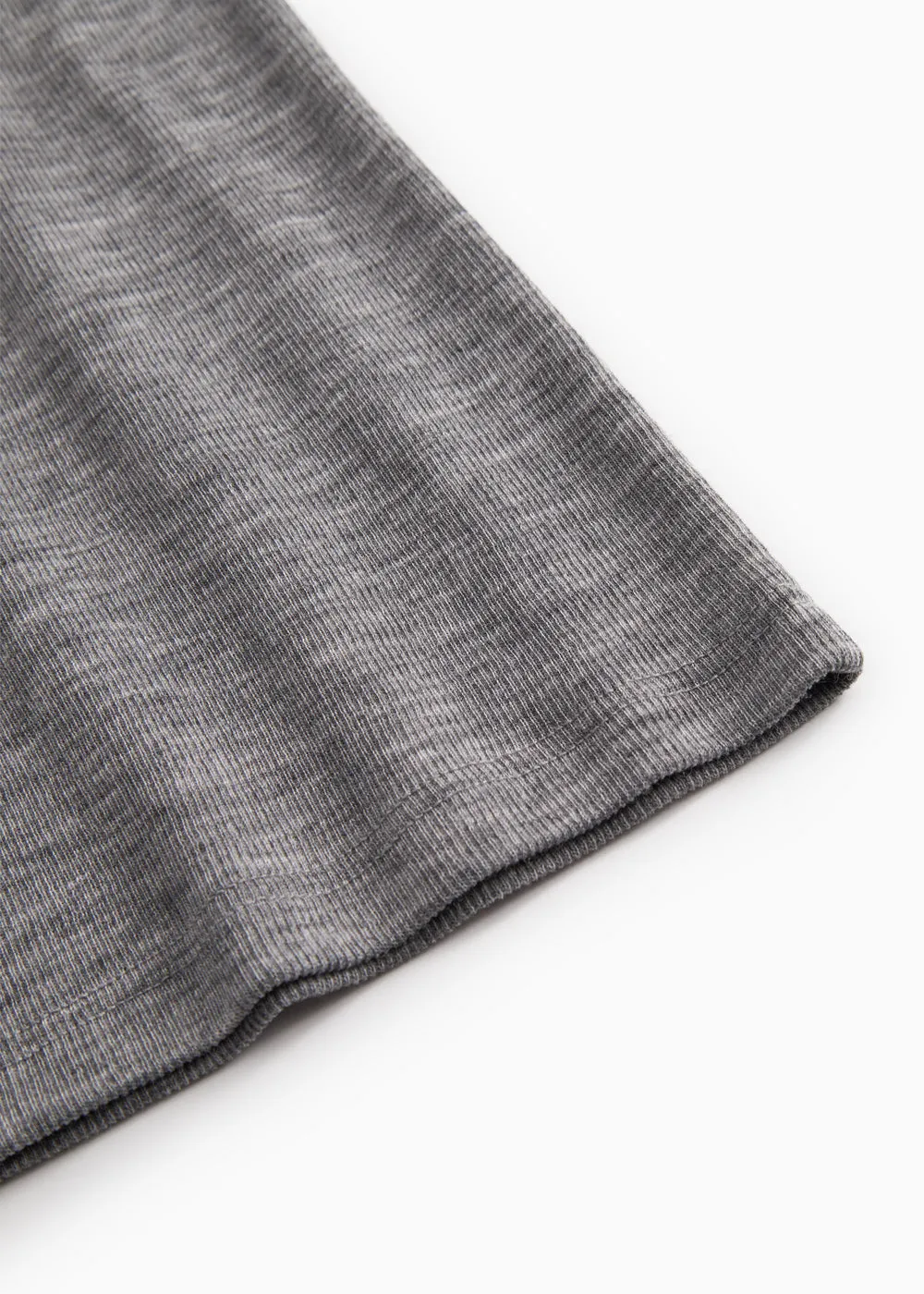 Tevo W, Wool Rib Undershirt - Grey Melange sold by MarMar product image thumbnail 4