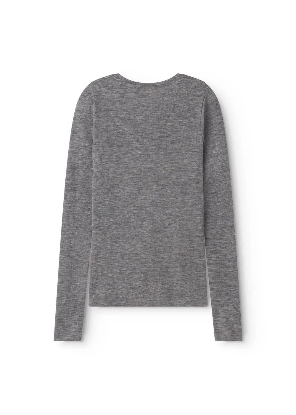 Tamra W, Wool Rib Blouse - Gray Melange sold by MarMar product image thumbnail 2