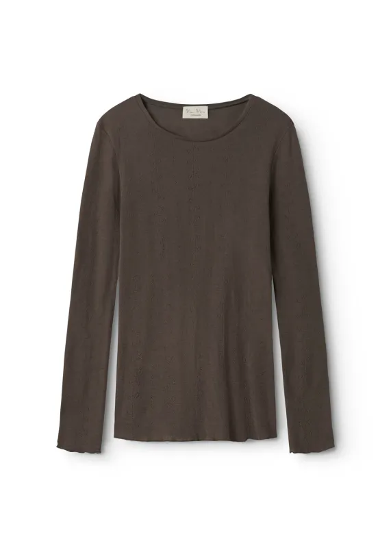 Tamra W, Wool Pointelle T-shirt - Terre sold by MarMar