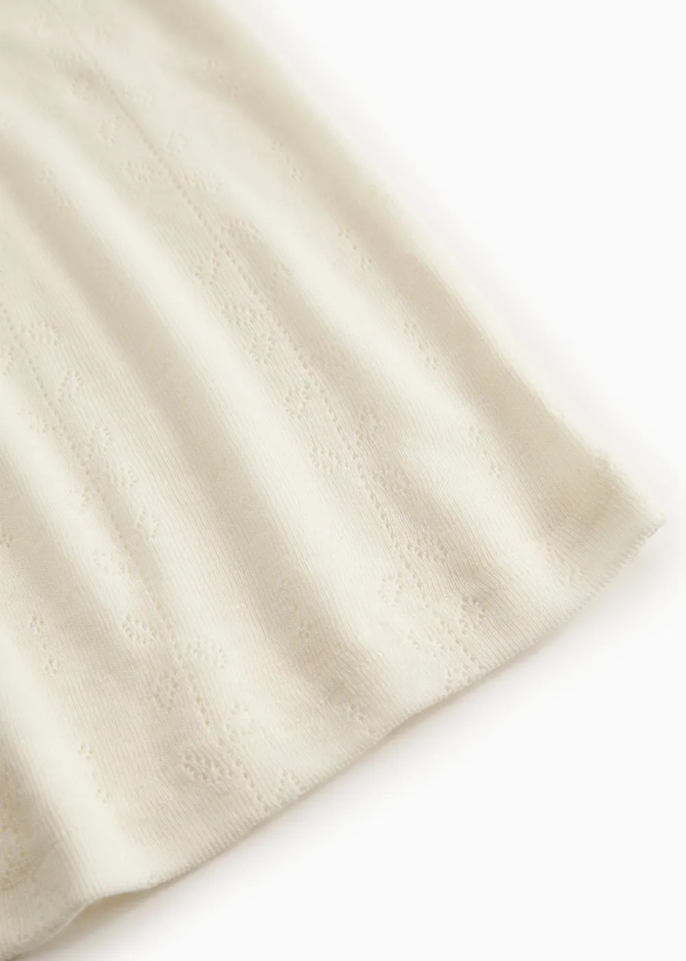 Tamra W, Wool Pointelle T-shirt - Natural sold by MarMar product image thumbnail 4