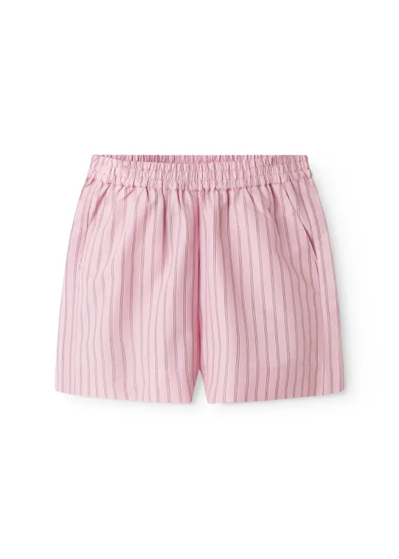 Pina W - Shorts, Bonbon Pink Stripes made by MarMar