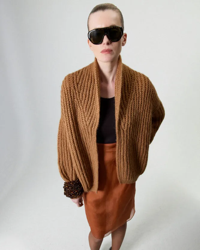 Chunky Alpaca Brioche Shawl Collared Cardigan | Sale sold by Maiami product image thumbnail 2