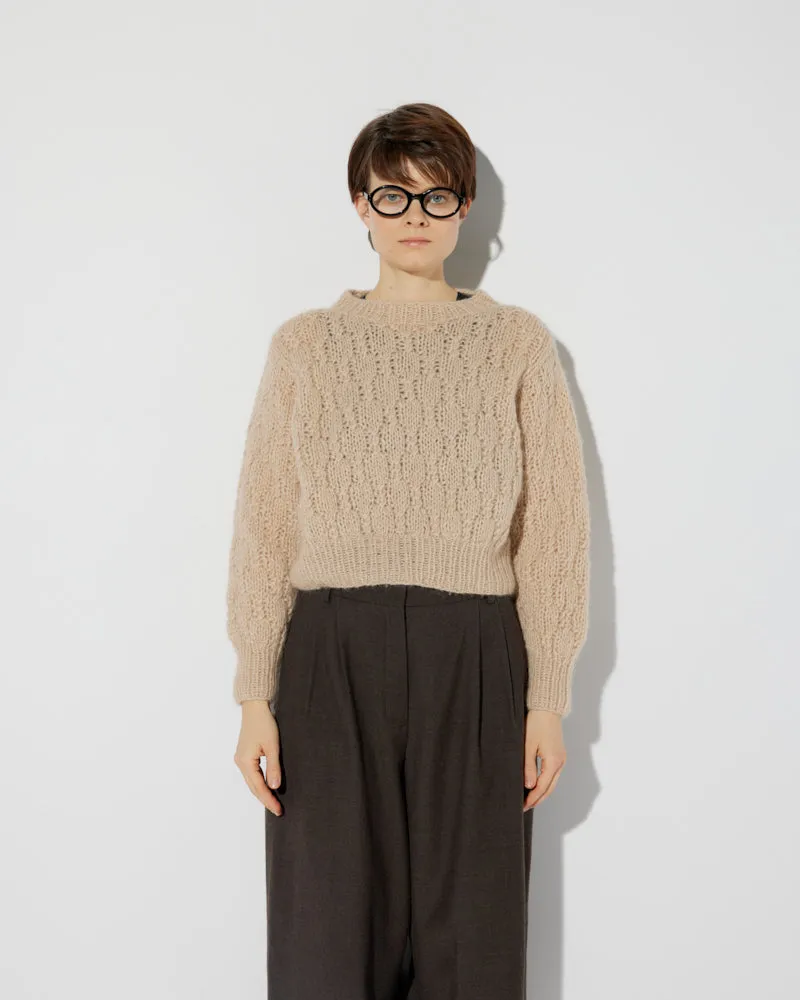 Chunky Alpaca Short Pullover with Cable Pattern sold by Maiami product image thumbnail 2