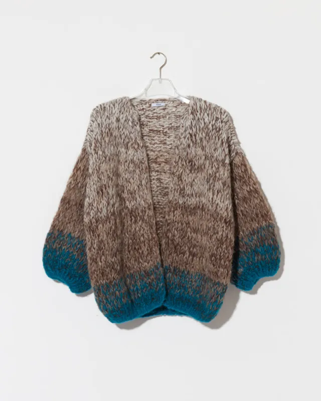 Fleecy Alpaca Ombre Big Cardigan | Sale made by Maiami