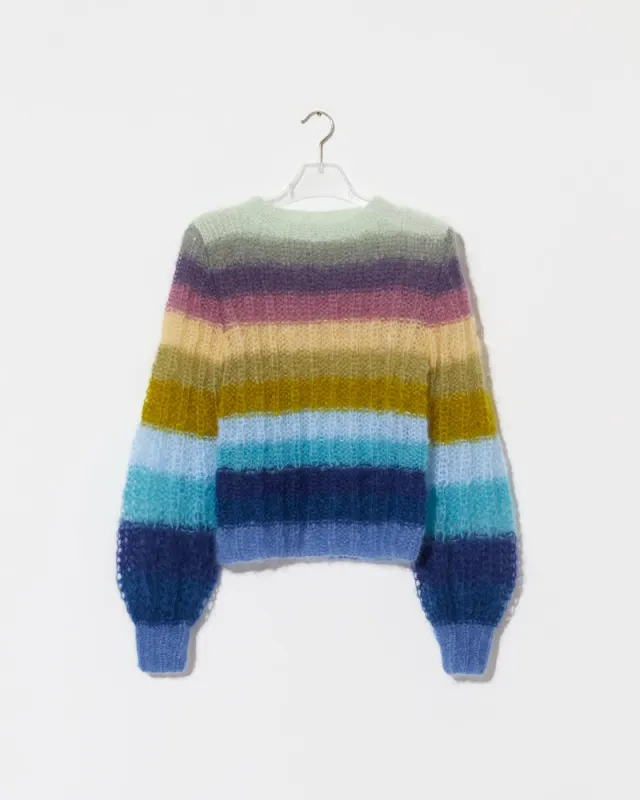 Mohair Ribbed Striped Pullover sold by Maiami