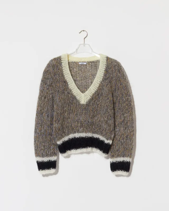 Sale | Mohair Slim V-Neck Pullover made by Maiami