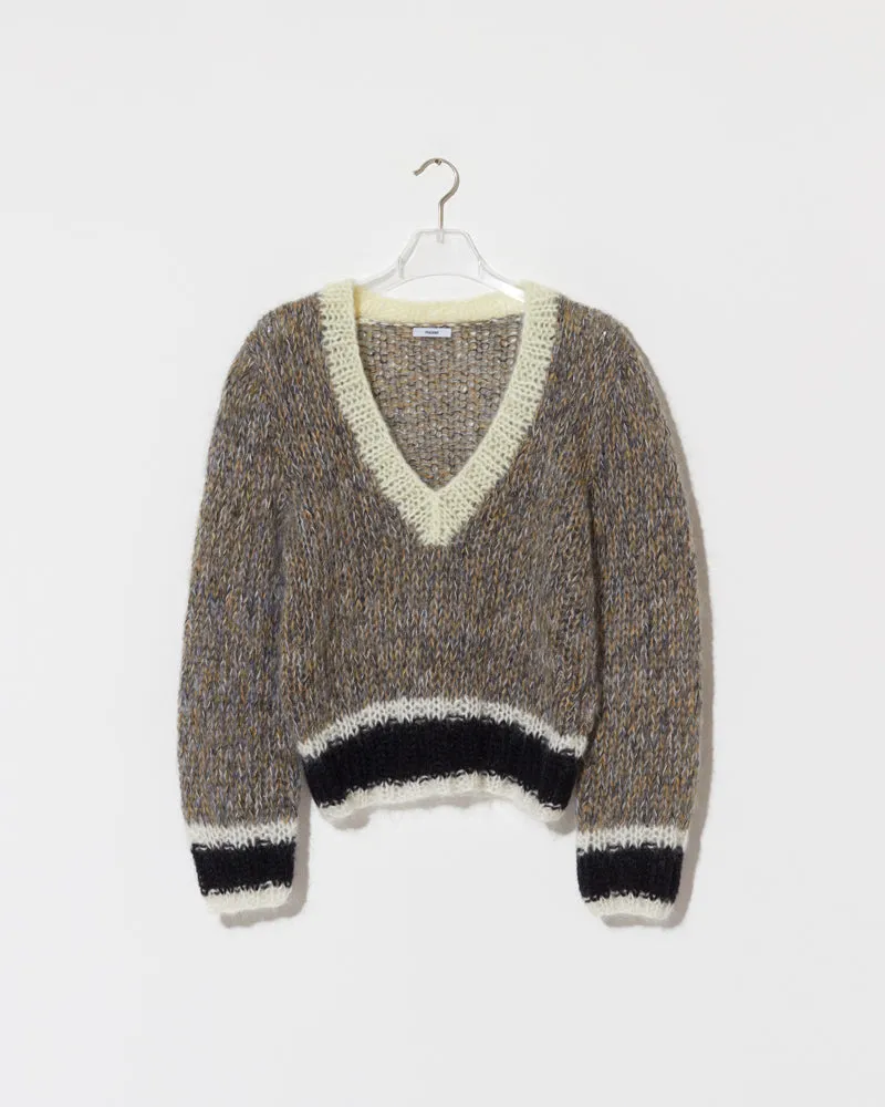 Sale | Mohair Slim V-Neck Pullover sold by Maiami