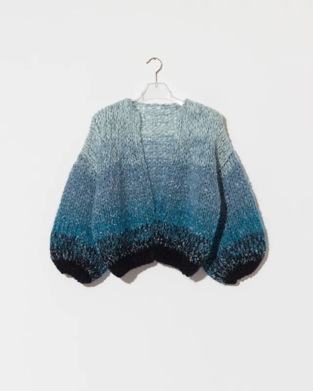 Boucle Mix Ombre Bomber Cardigan made by Maiami