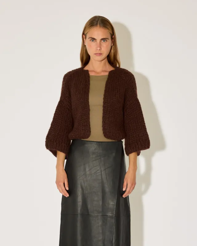 Alpaca Short Sleeve Cardigan made by Maiami