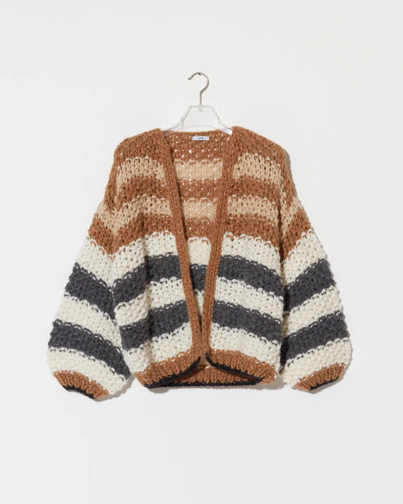 Chunky Alpaca Pearl Pattern Bomber, Striped sold by Maiami product image thumbnail 2
