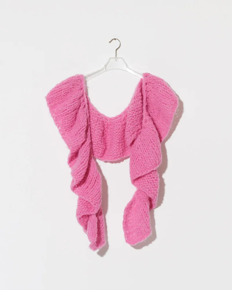Fleecy Alpaca Ruffle Scarf sold by Maiami