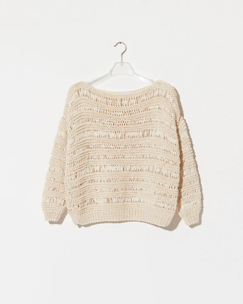 Sale | Cotton Fringed Oversized Pullover sold by Maiami