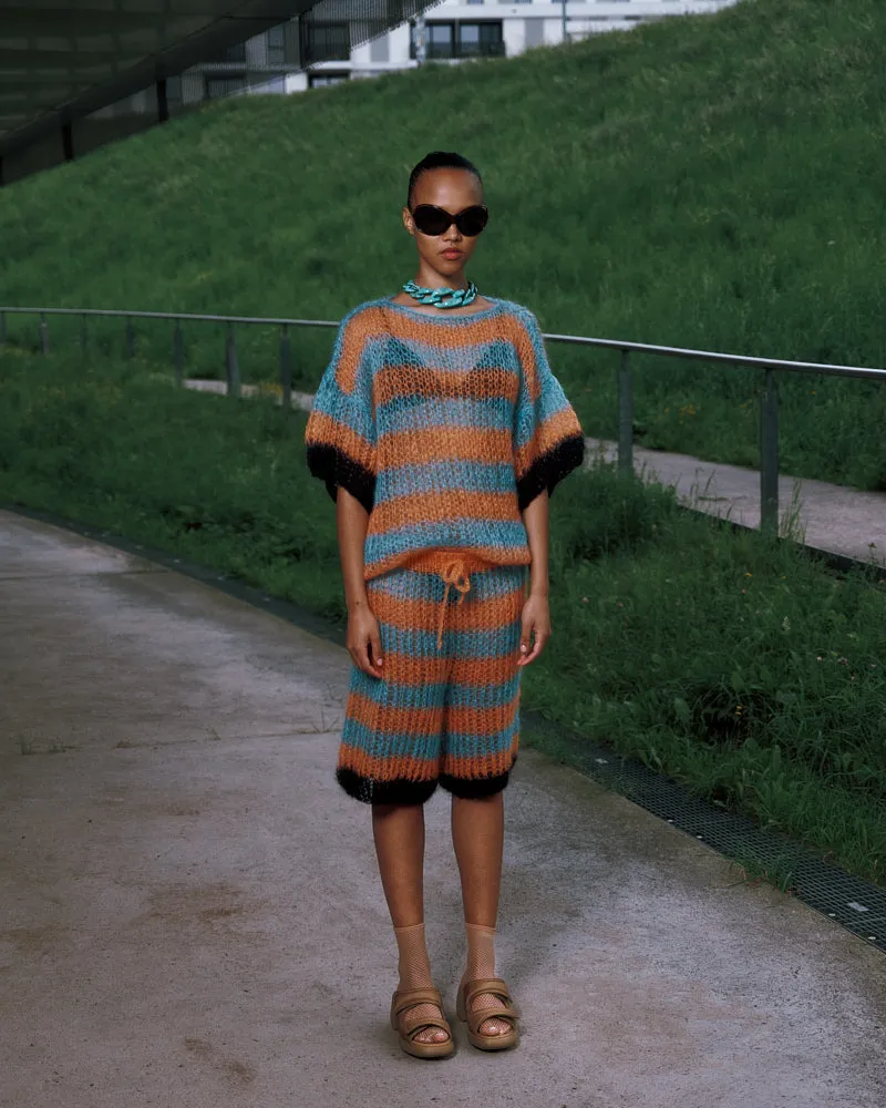 Mohair Light Long T-Shirt with Stripes sold by Maiami product image thumbnail 5