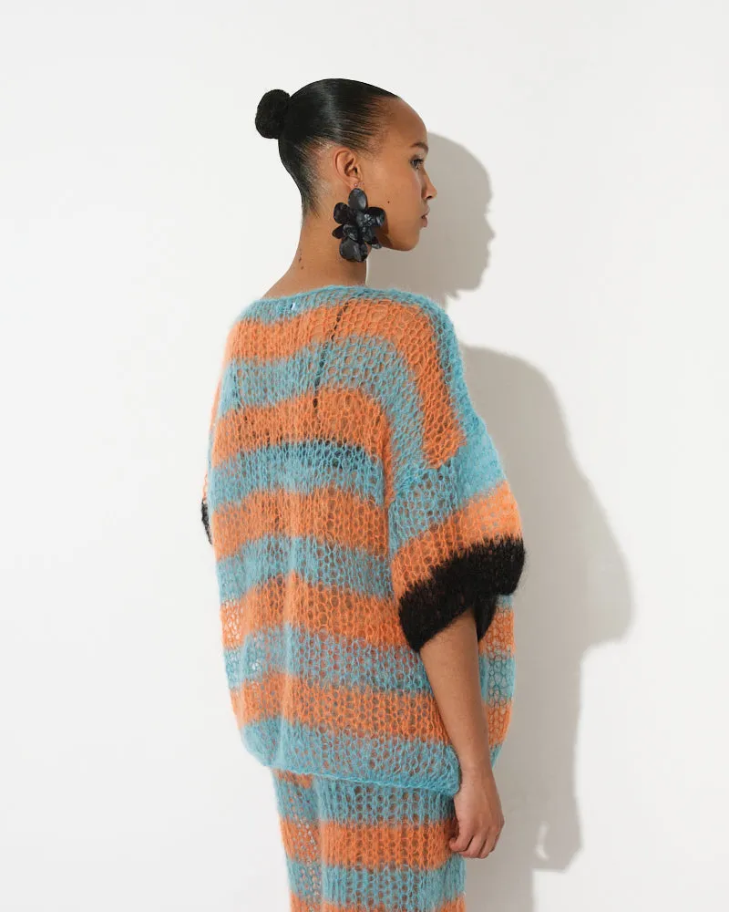 Mohair Light Long T-Shirt with Stripes sold by Maiami product image thumbnail 4