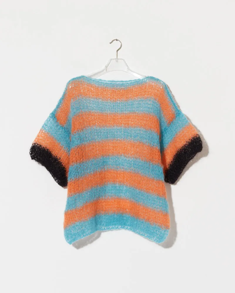 Mohair Light Long T-Shirt with Stripes sold by Maiami