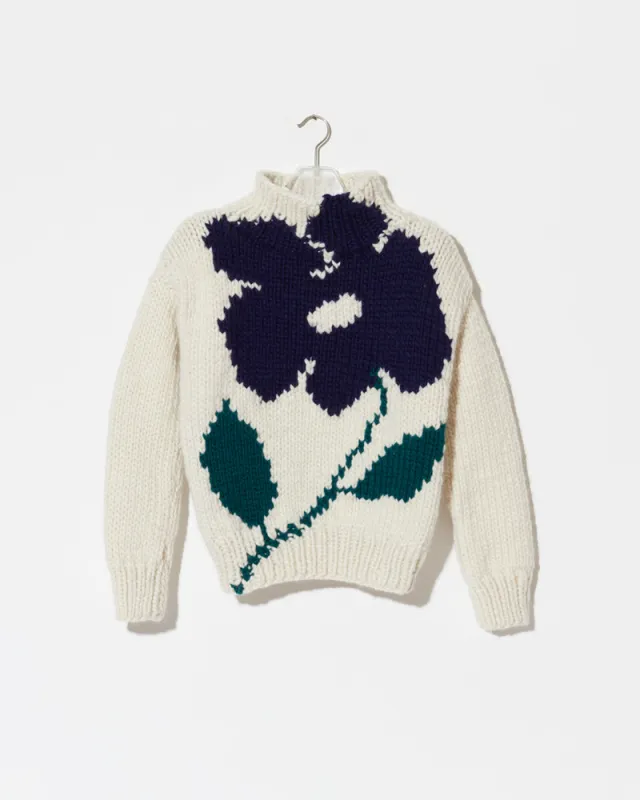 Sale | Merino Intarsia Flower made by Maiami