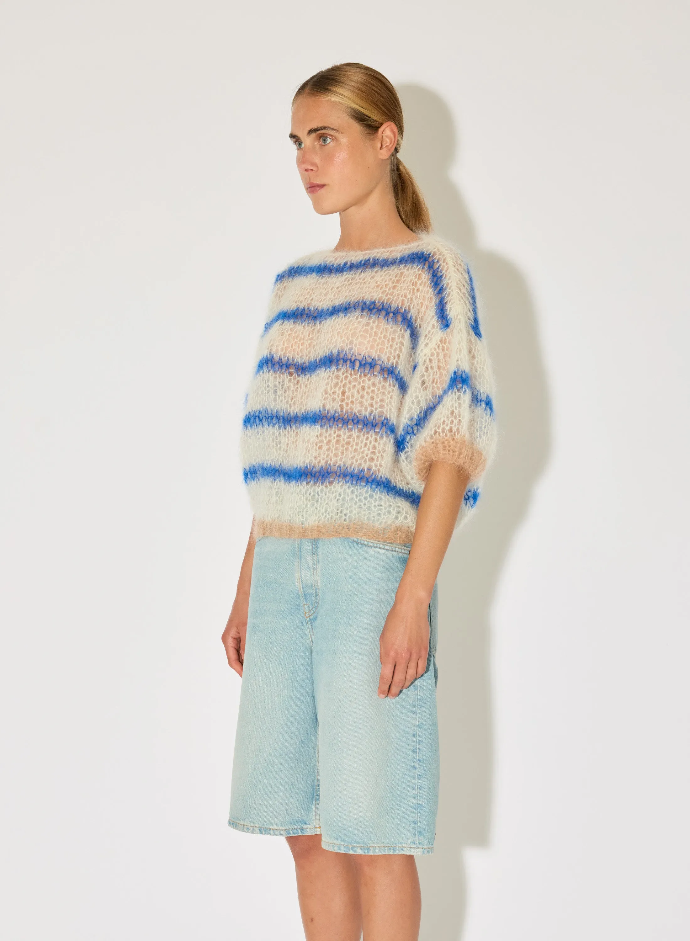 Mohair Stripes Light, Puffy Sleeves Top sold by Maiami product image thumbnail 5