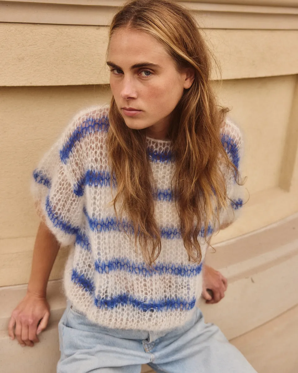 Mohair Stripes Light, Puffy Sleeves Top sold by Maiami product image thumbnail 4