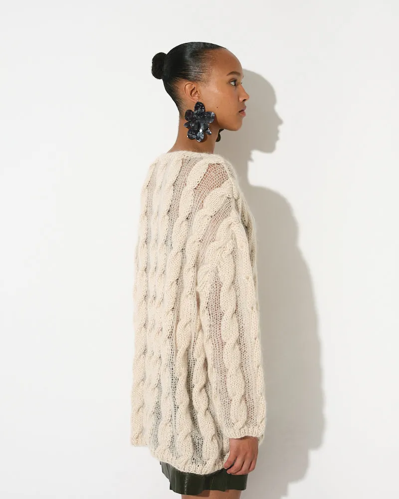 Archive Sale | Cotton Mohair Cable Pullover sold by Maiami product image thumbnail 4