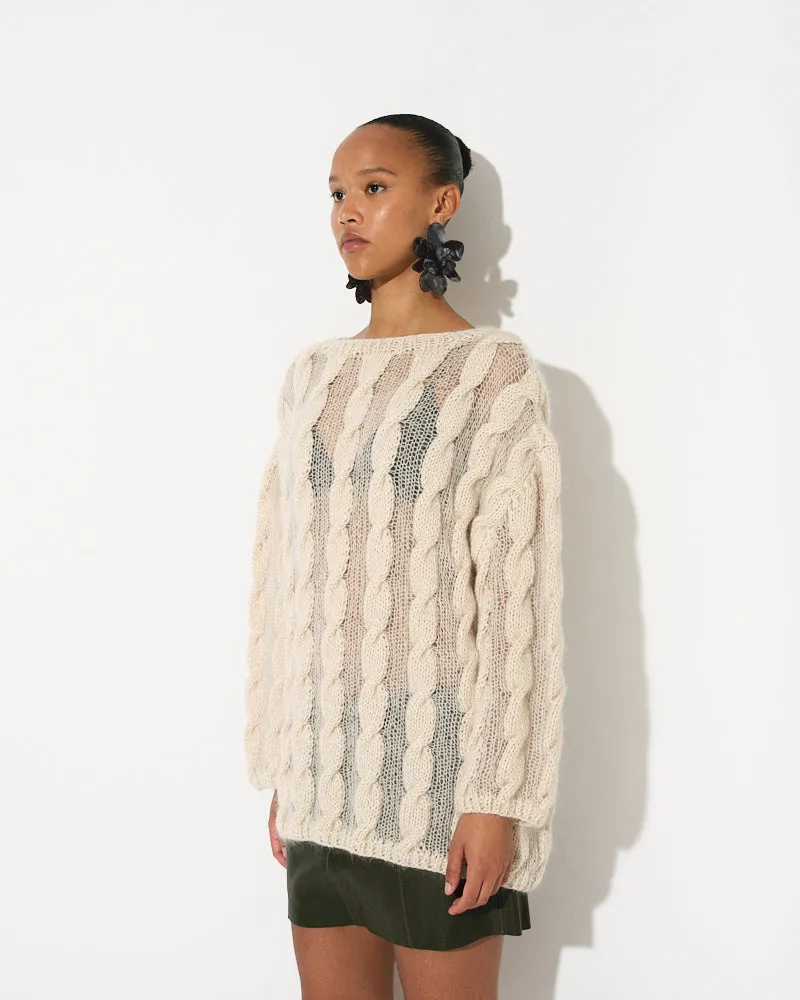 Archive Sale | Cotton Mohair Cable Pullover sold by Maiami product image thumbnail 3