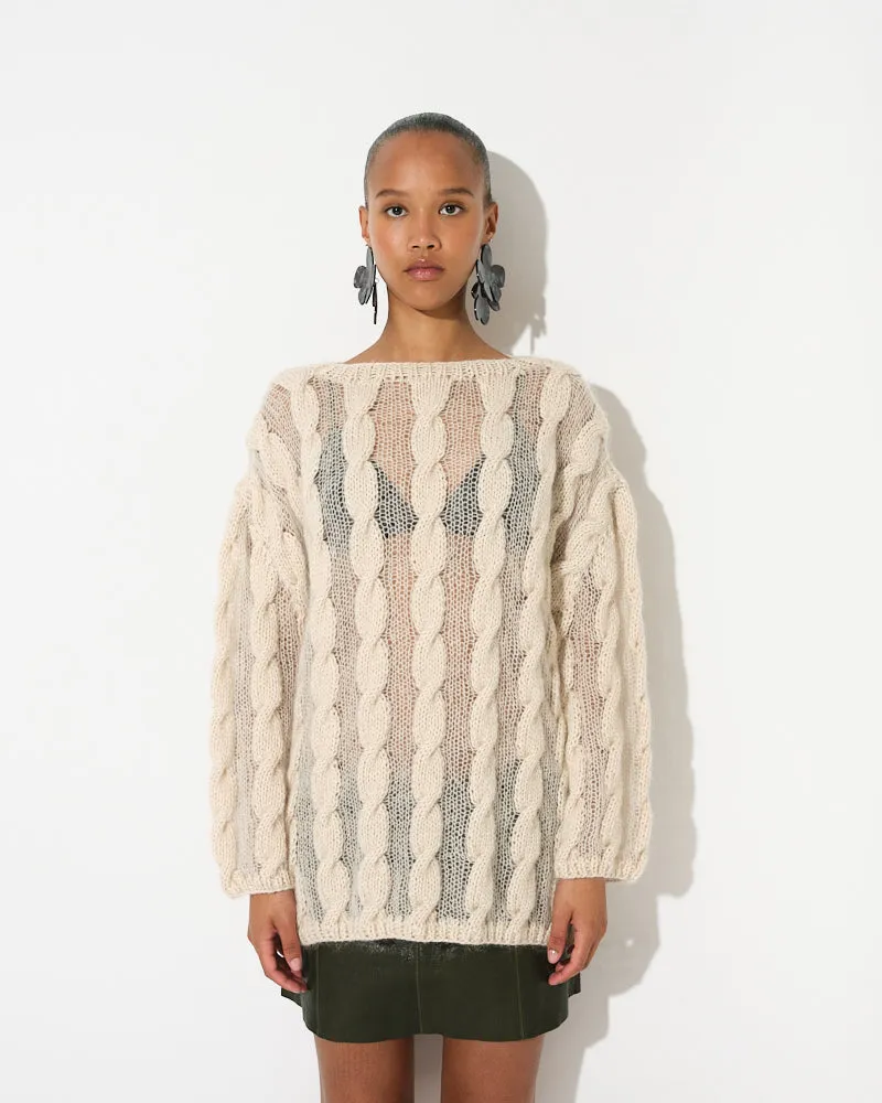 Archive Sale | Cotton Mohair Cable Pullover sold by Maiami product image thumbnail 2