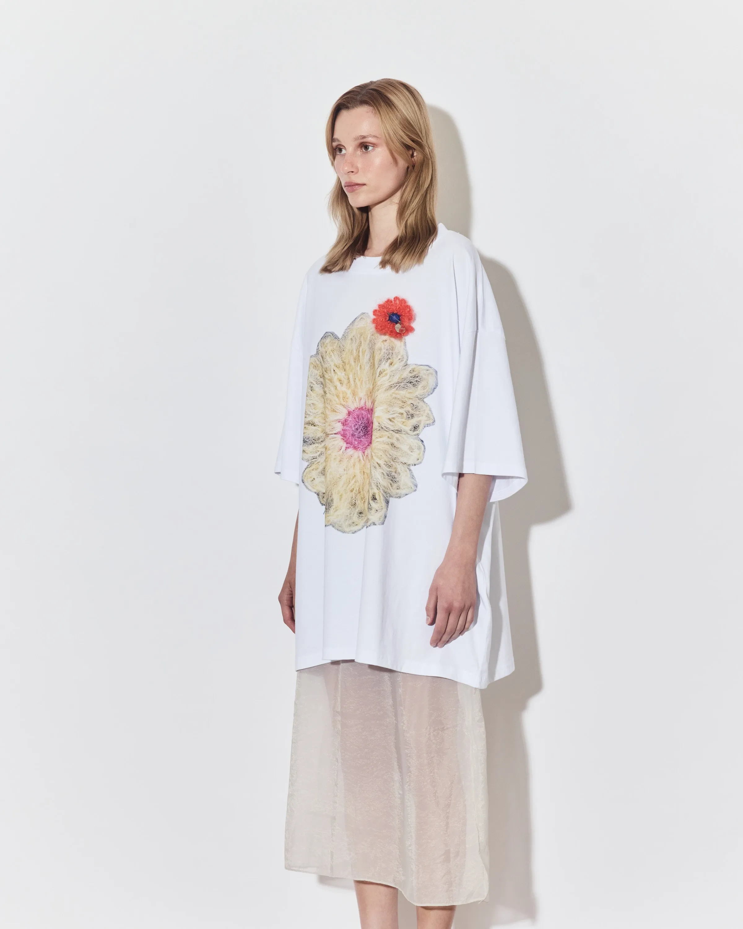 Sale | Cotton T-Shirt Dress with Flower Print sold by Maiami product image thumbnail 4