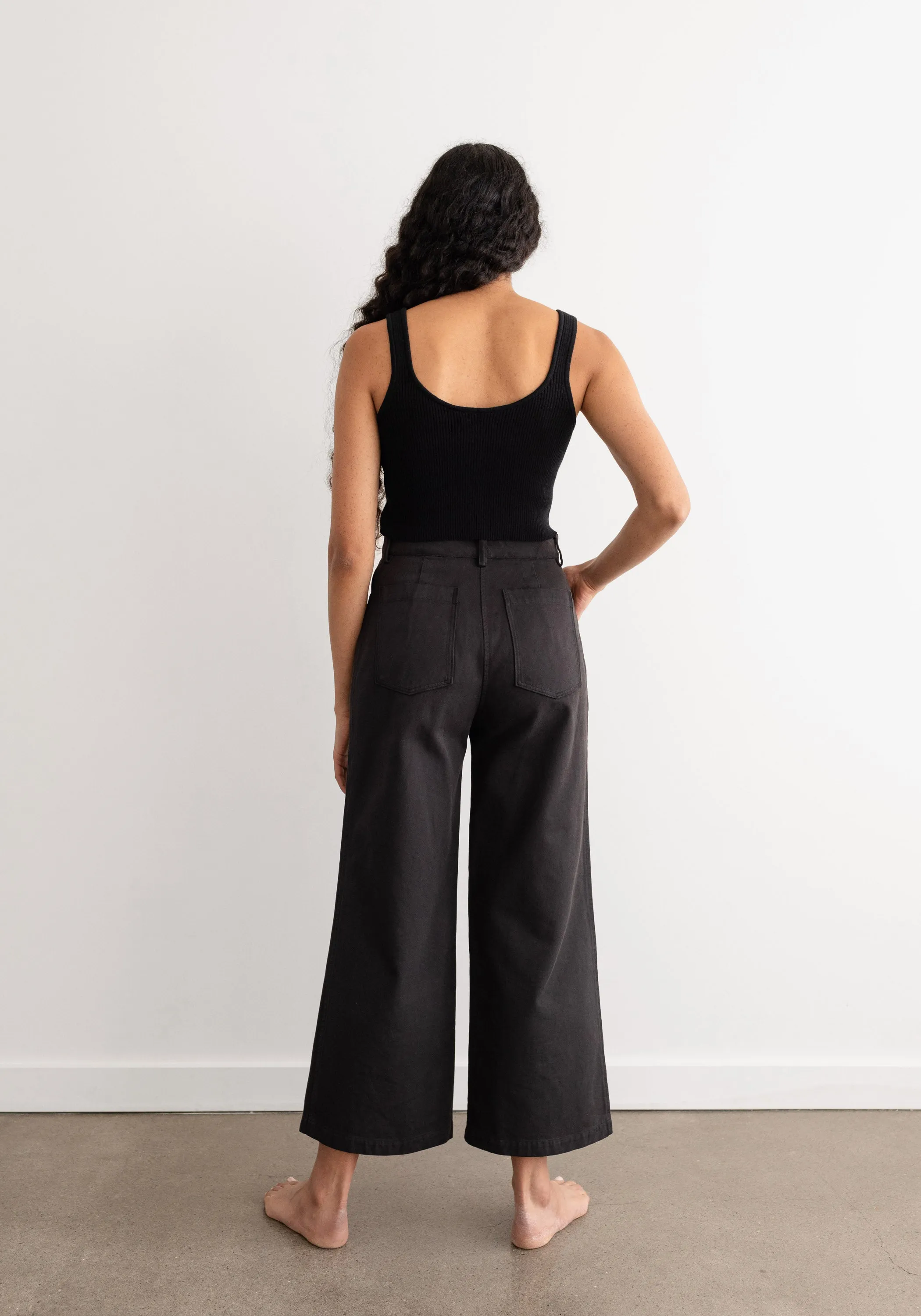 Wide Trouser Black Brushed Twill sold by First Rite product image thumbnail 5