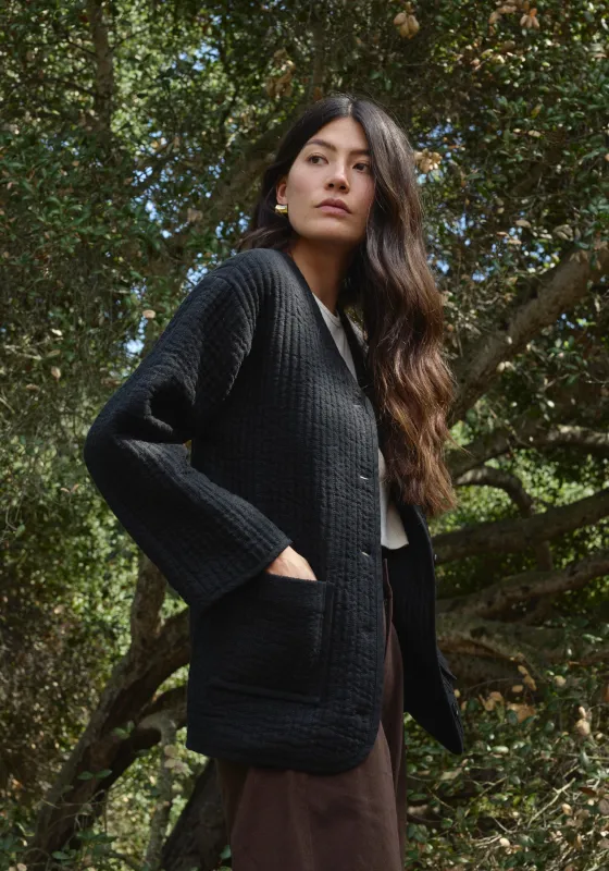 Quilted Jacket Black made by First Rite