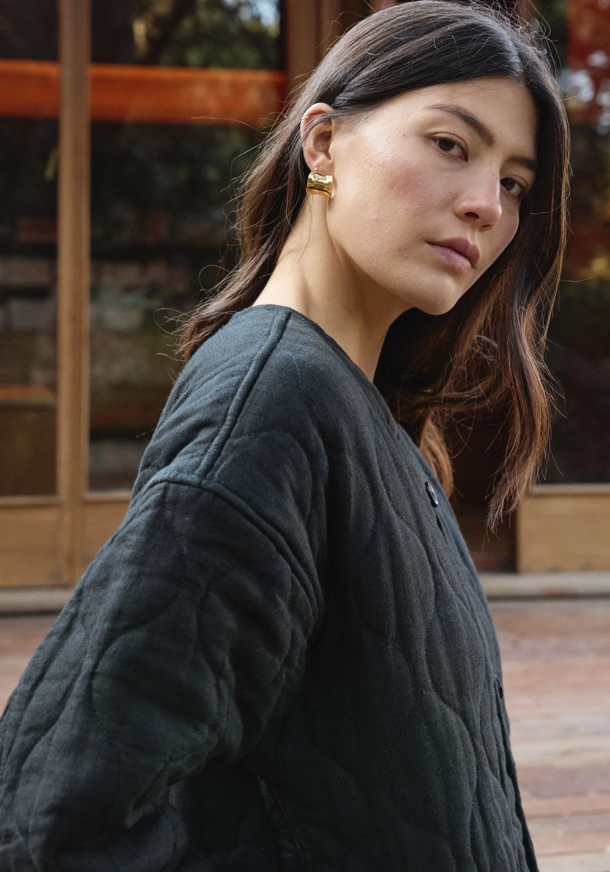 Quilted Coat Black sold by First Rite product image thumbnail 5