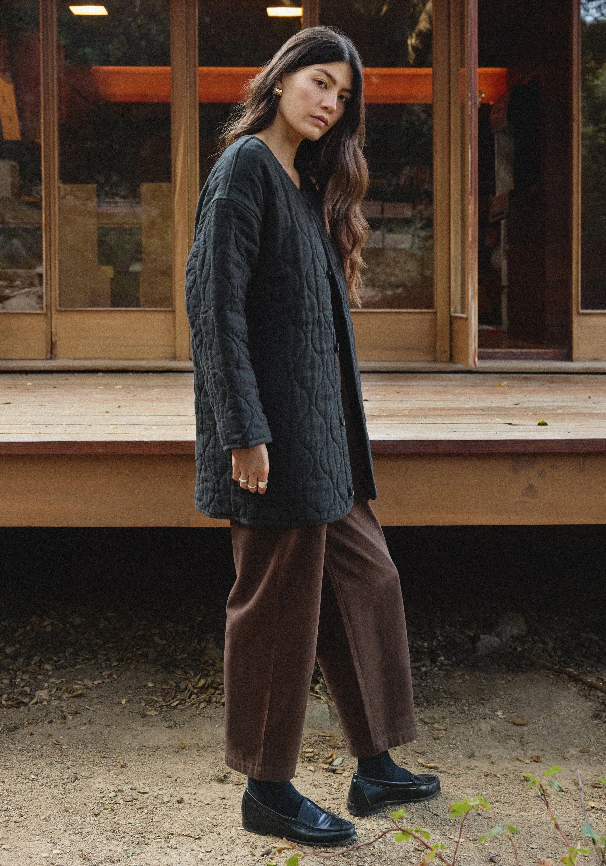 Quilted Coat Black sold by First Rite