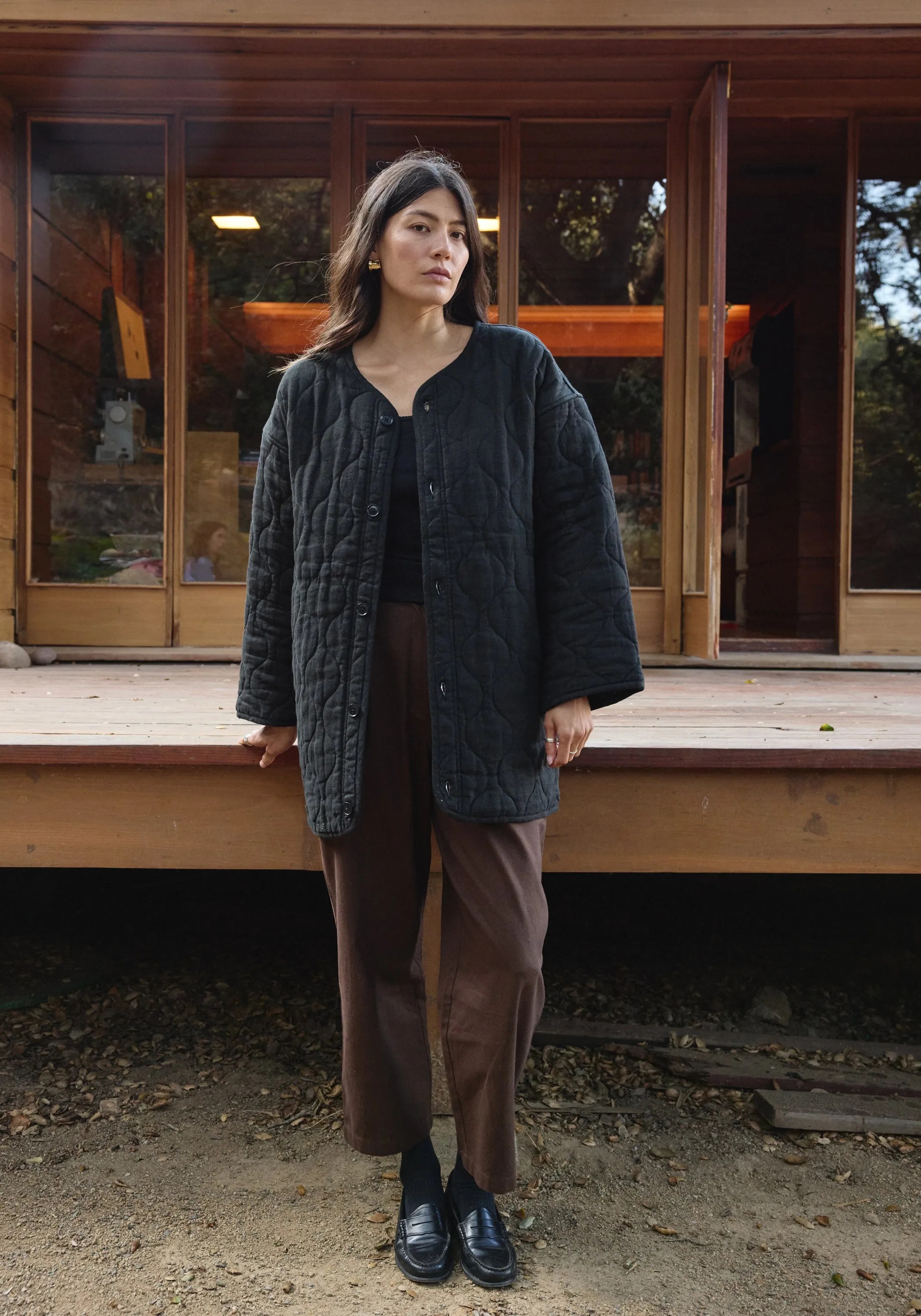 Quilted Coat Black sold by First Rite product image thumbnail 3