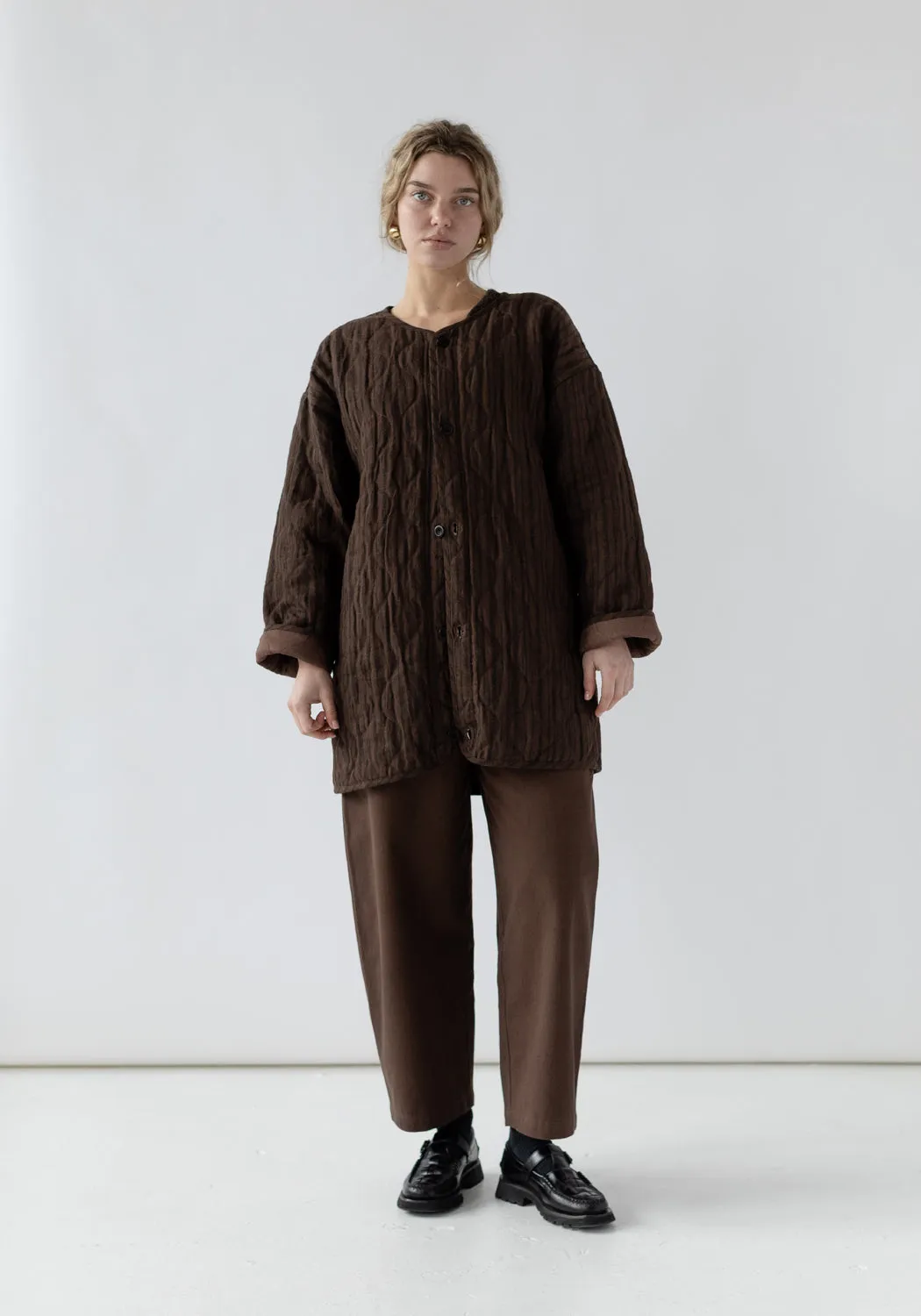 Quilted Coat Walnut Stripe sold by First Rite product image thumbnail 5