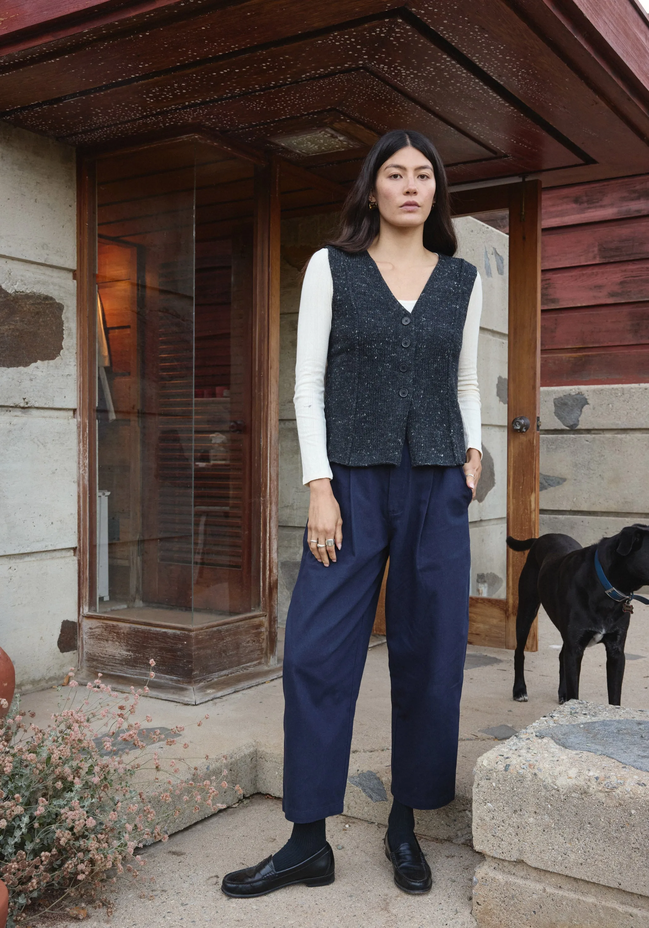 Ana Crop Trouser Navy Twill sold by First Rite product image thumbnail 4