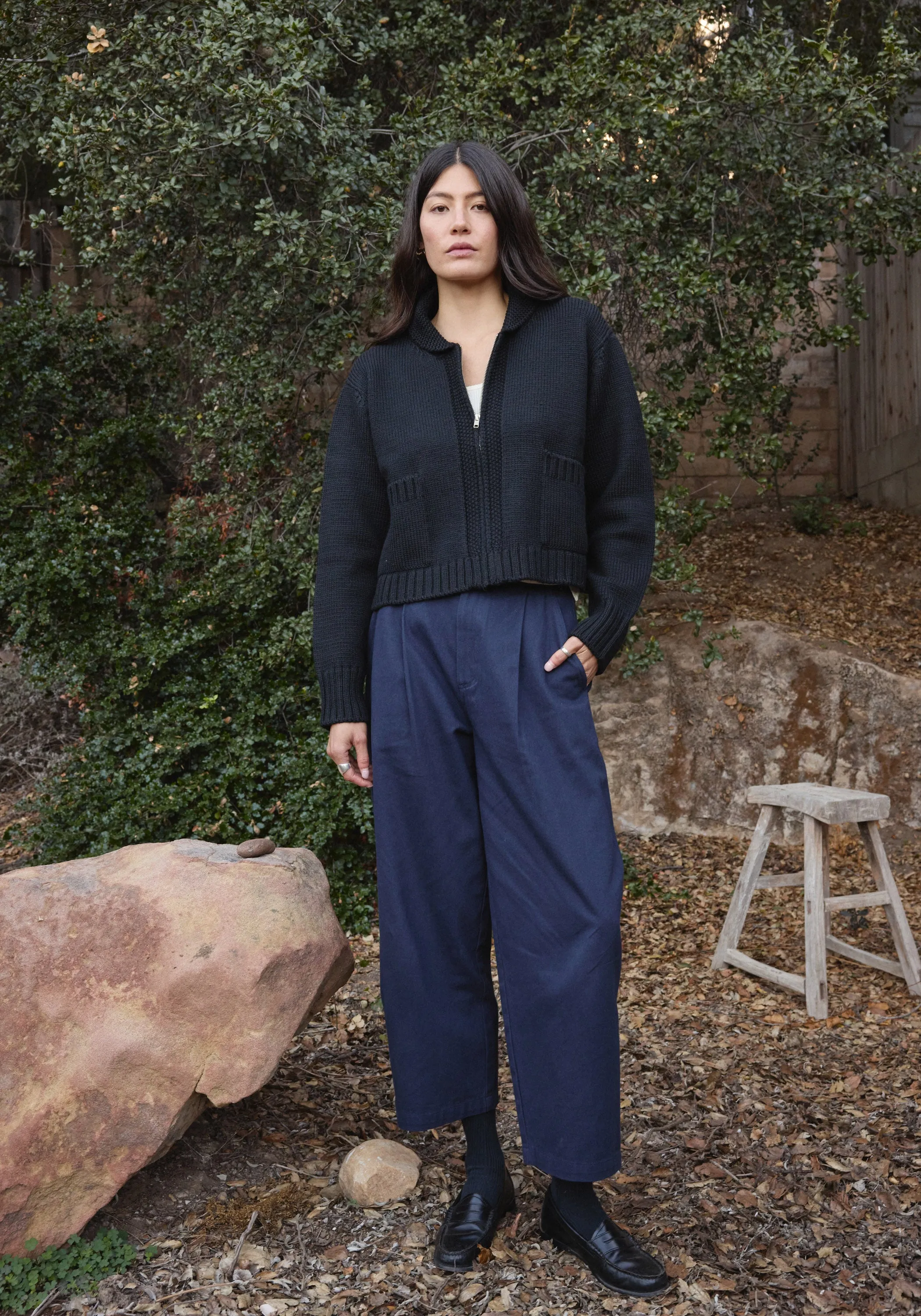 Ana Crop Trouser Navy Twill sold by First Rite product image thumbnail 5