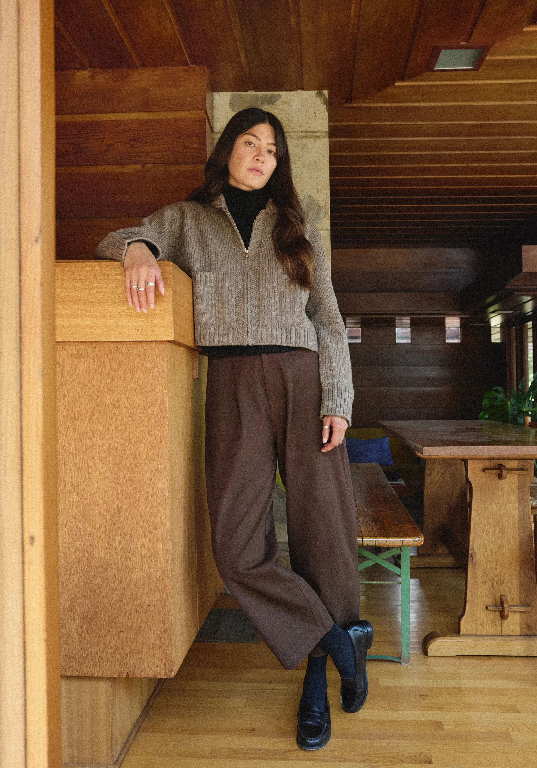 Ana Crop Trouser Walnut Twill sold by First Rite product image thumbnail 2