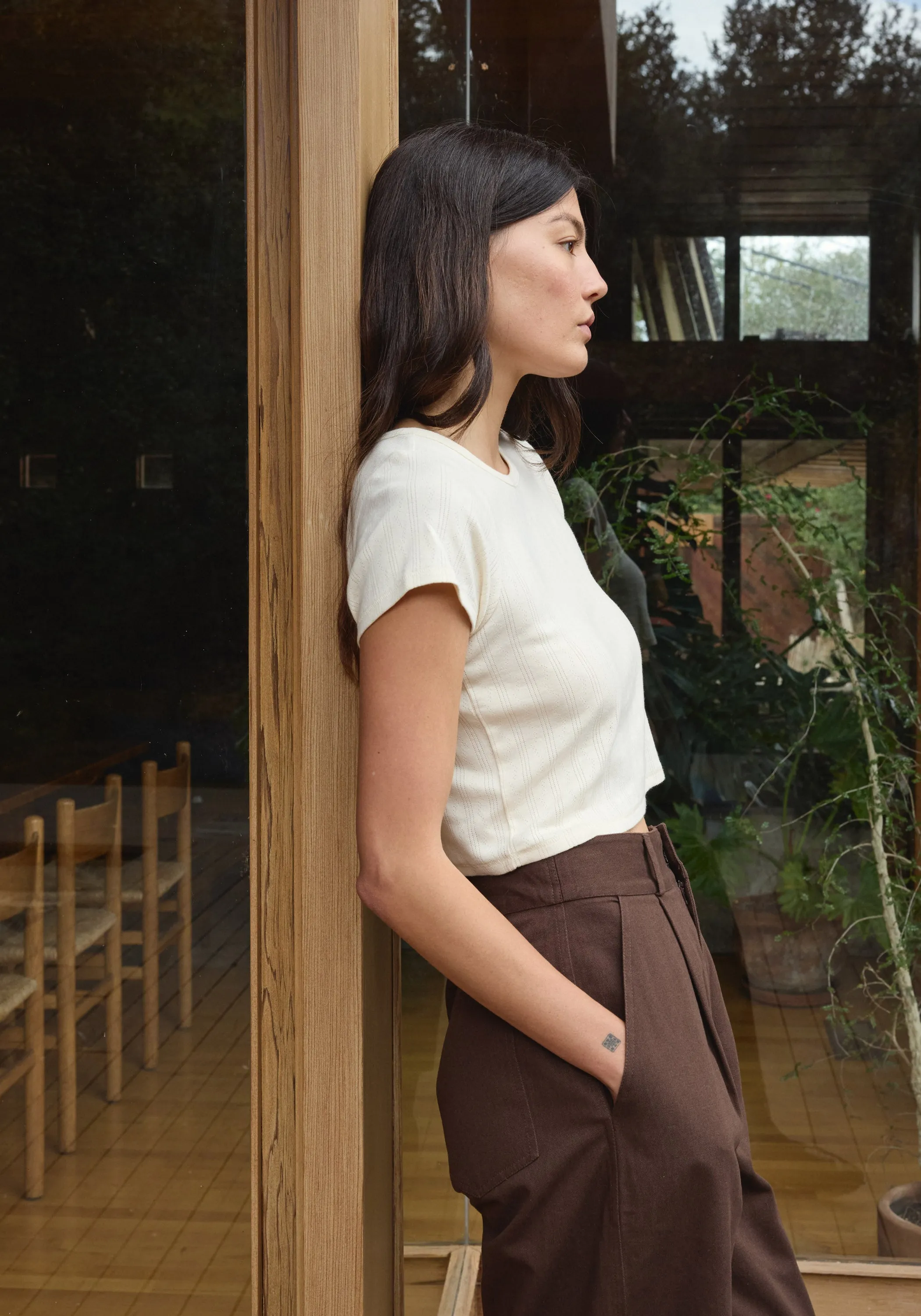 Ana Crop Trouser Walnut Twill sold by First Rite product image thumbnail 5