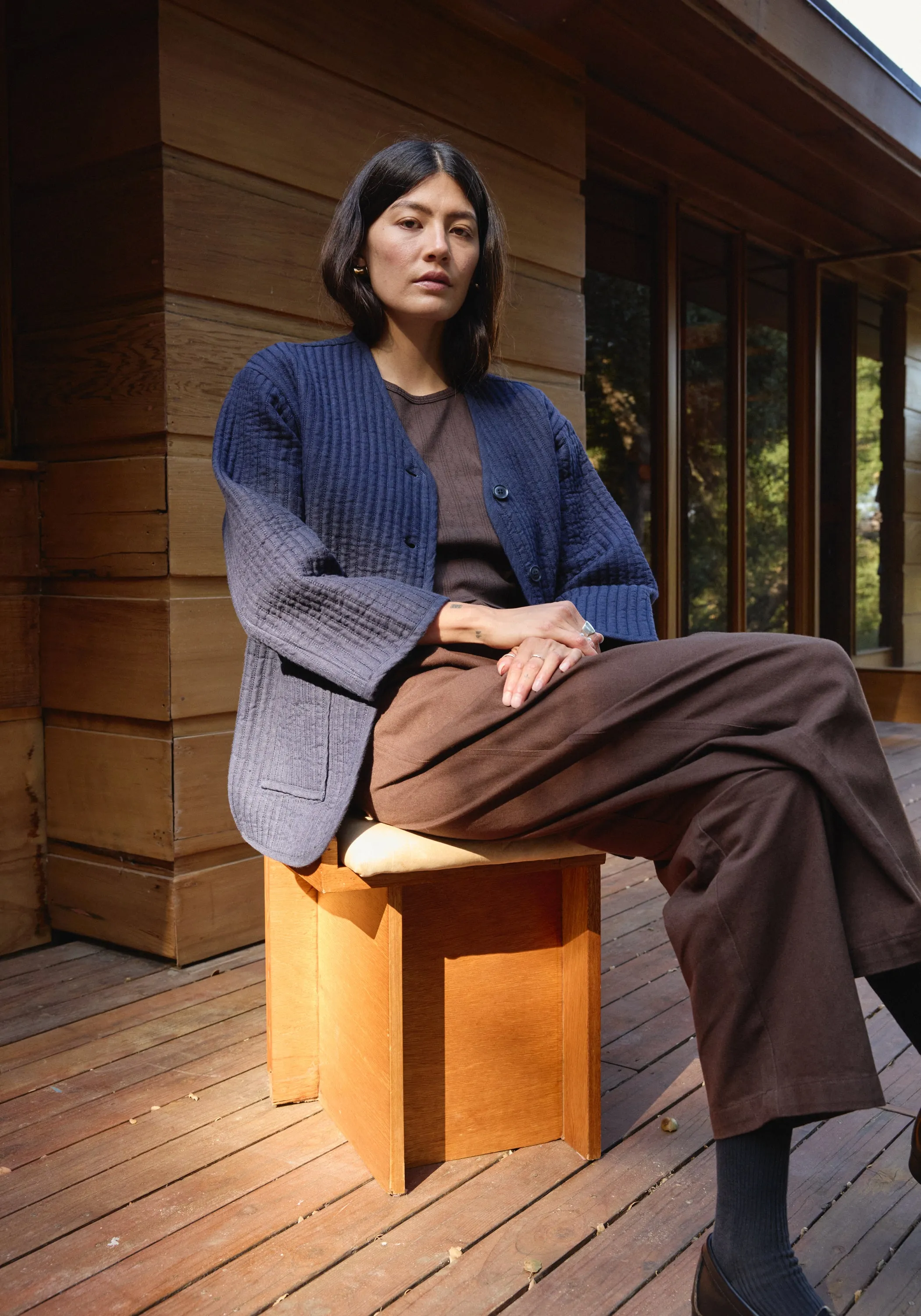 Quilted Jacket Navy sold by First Rite product image thumbnail 3