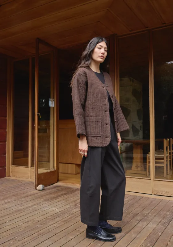 Quilted Jacket Walnut Stripe made by First Rite