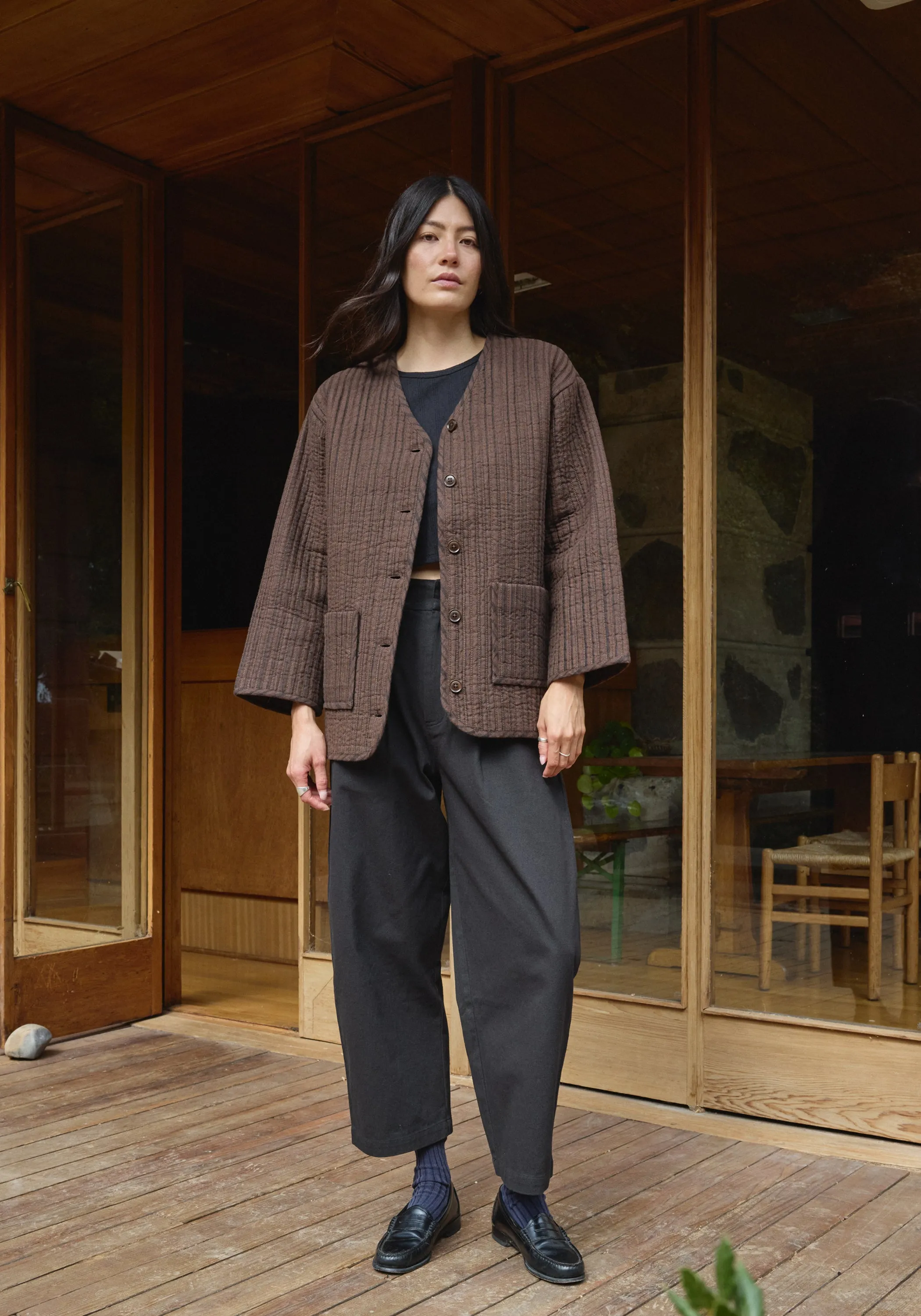 Quilted Jacket Walnut Stripe sold by First Rite product image thumbnail 2