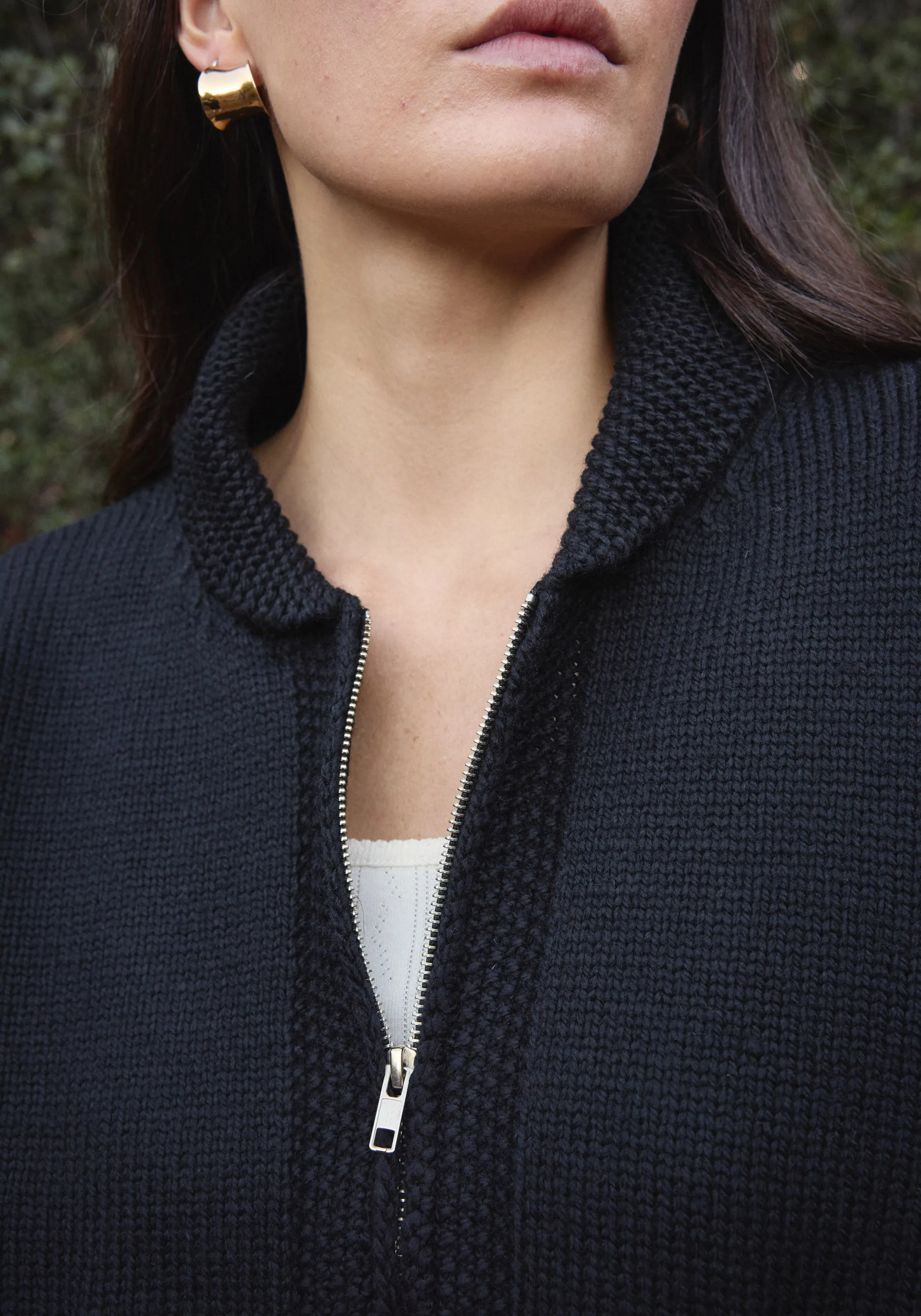 Zip Up Cardigan Black sold by First Rite product image thumbnail 3