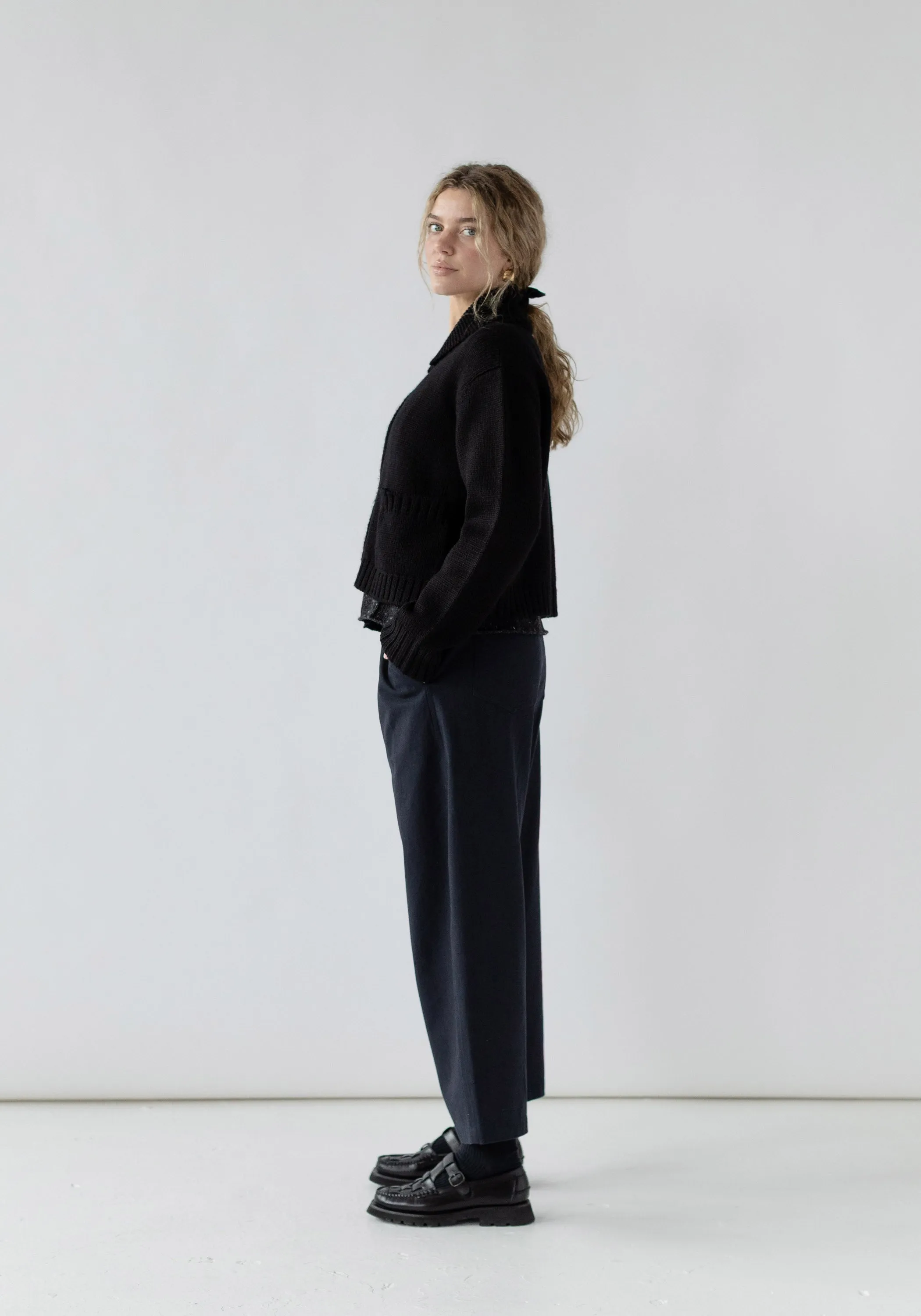 Zip Up Cardigan Black sold by First Rite product image thumbnail 5