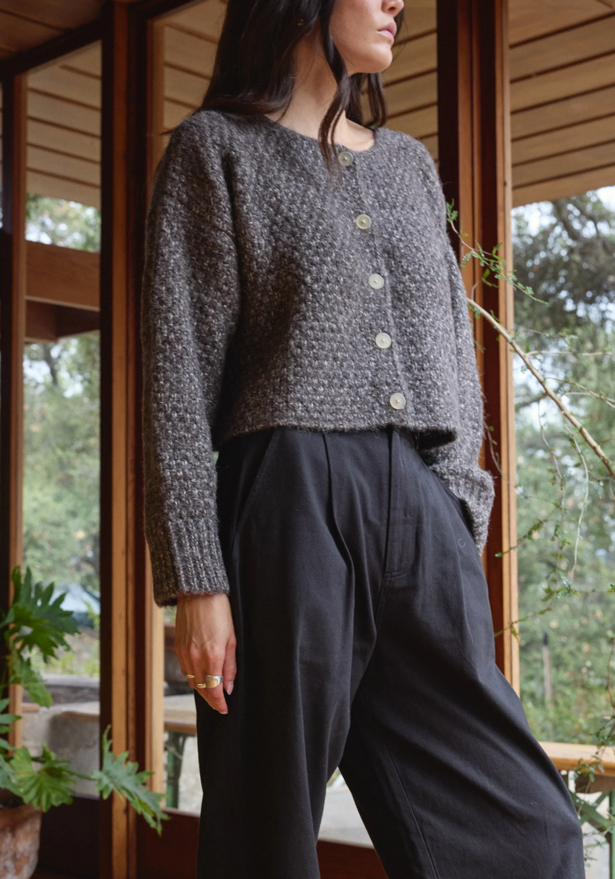 Quinn Cardigan Charcoal sold by First Rite product image thumbnail 2