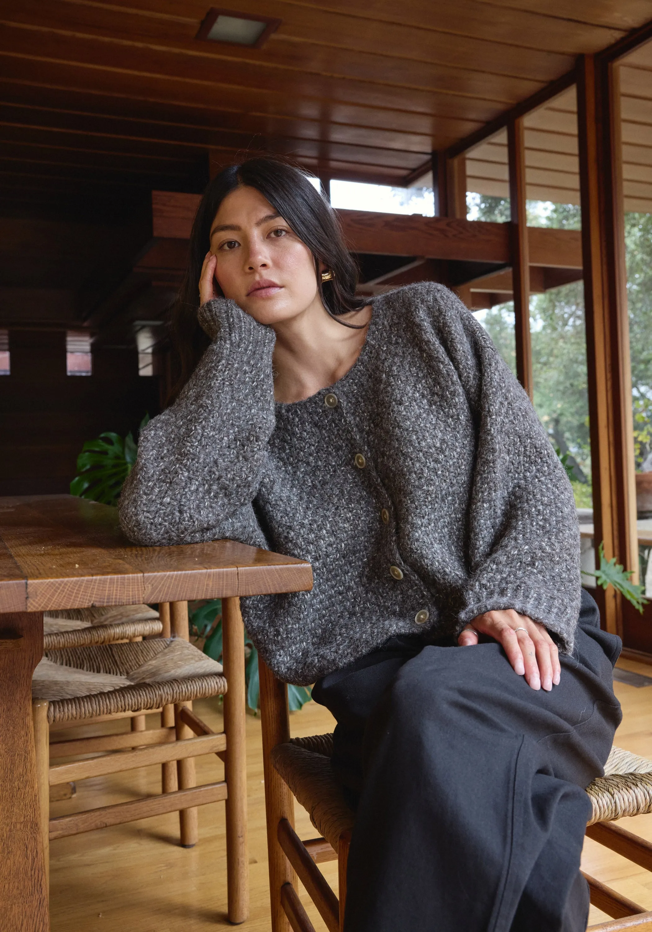 Quinn Cardigan Charcoal sold by First Rite product image thumbnail 4