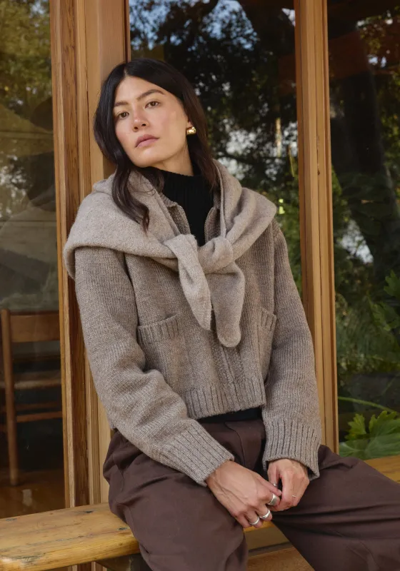 Felted Shawl Scarf Oatmeal made by First Rite