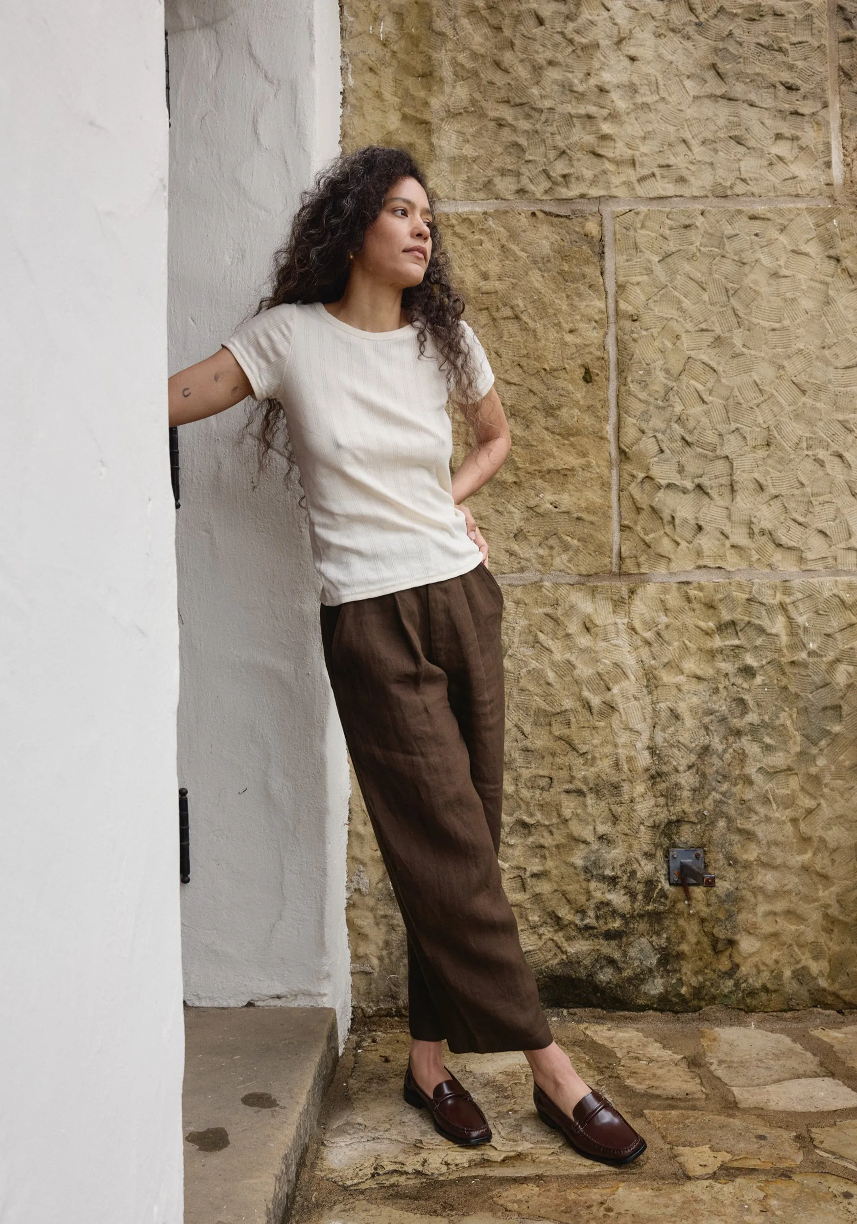 Pointelle Tee Natural sold by First Rite product image thumbnail 5