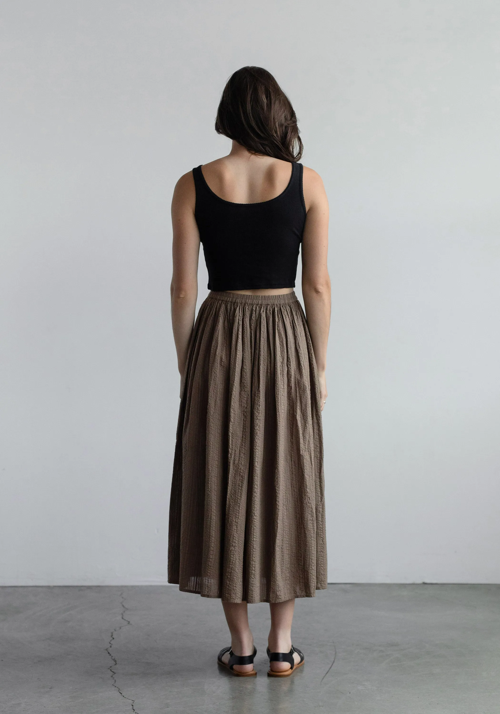 Crop Pointelle Scoop Tank Black sold by First Rite product image thumbnail 5