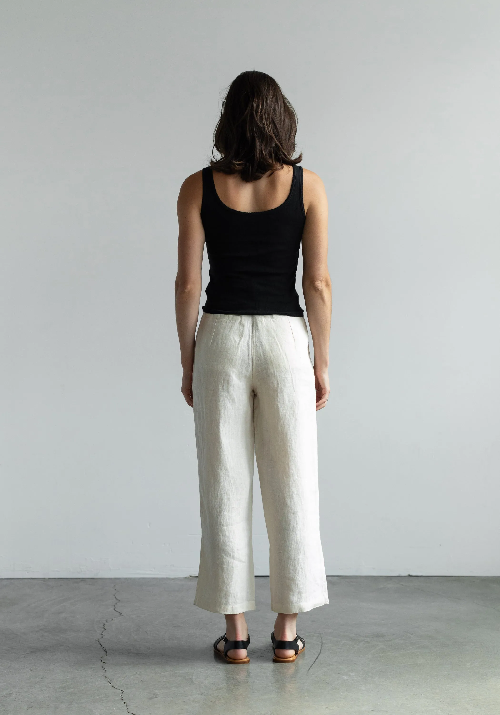 Pointelle Scoop Tank Black sold by First Rite product image thumbnail 4