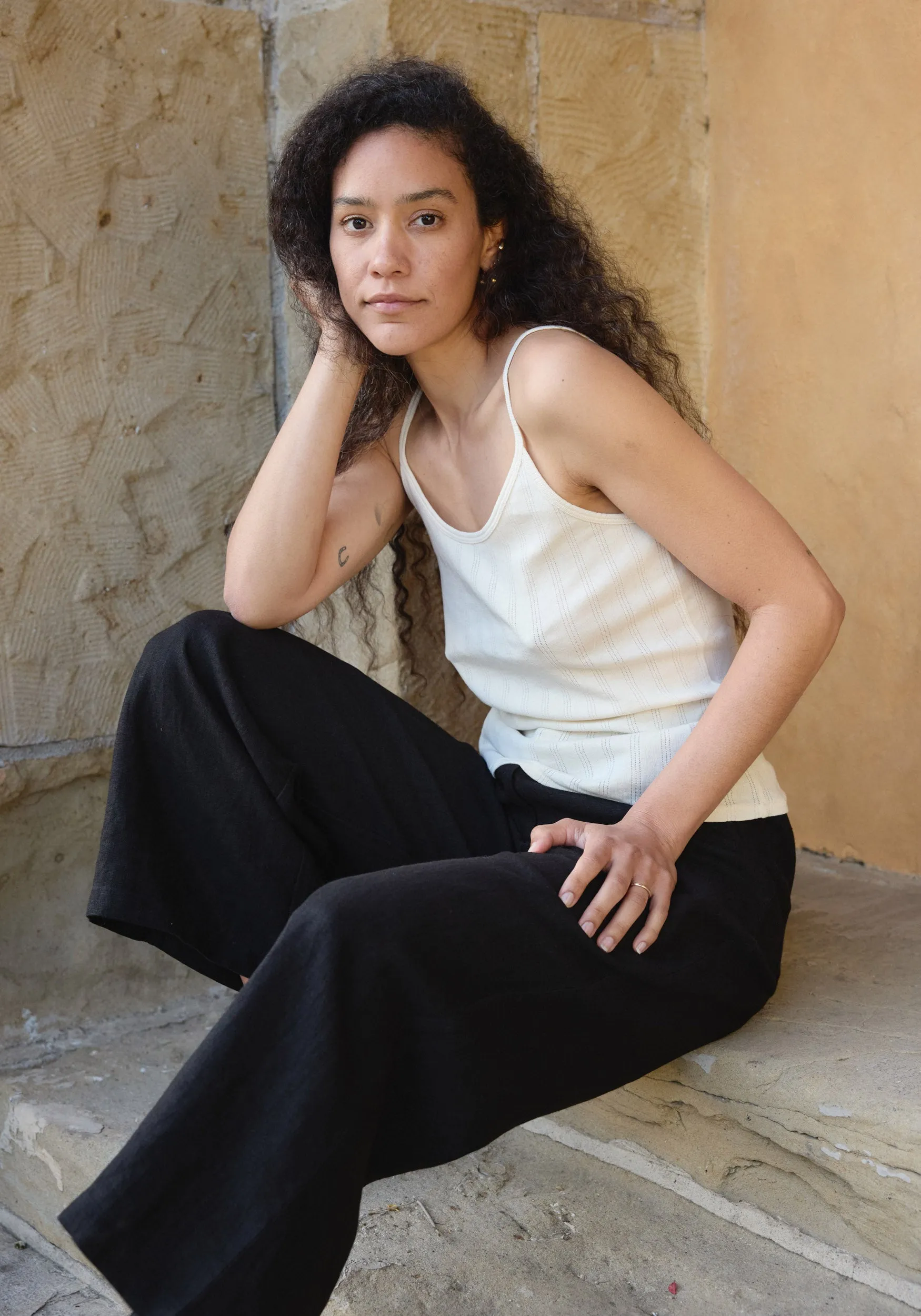 Pointelle Camisole Natural sold by First Rite product image thumbnail 3