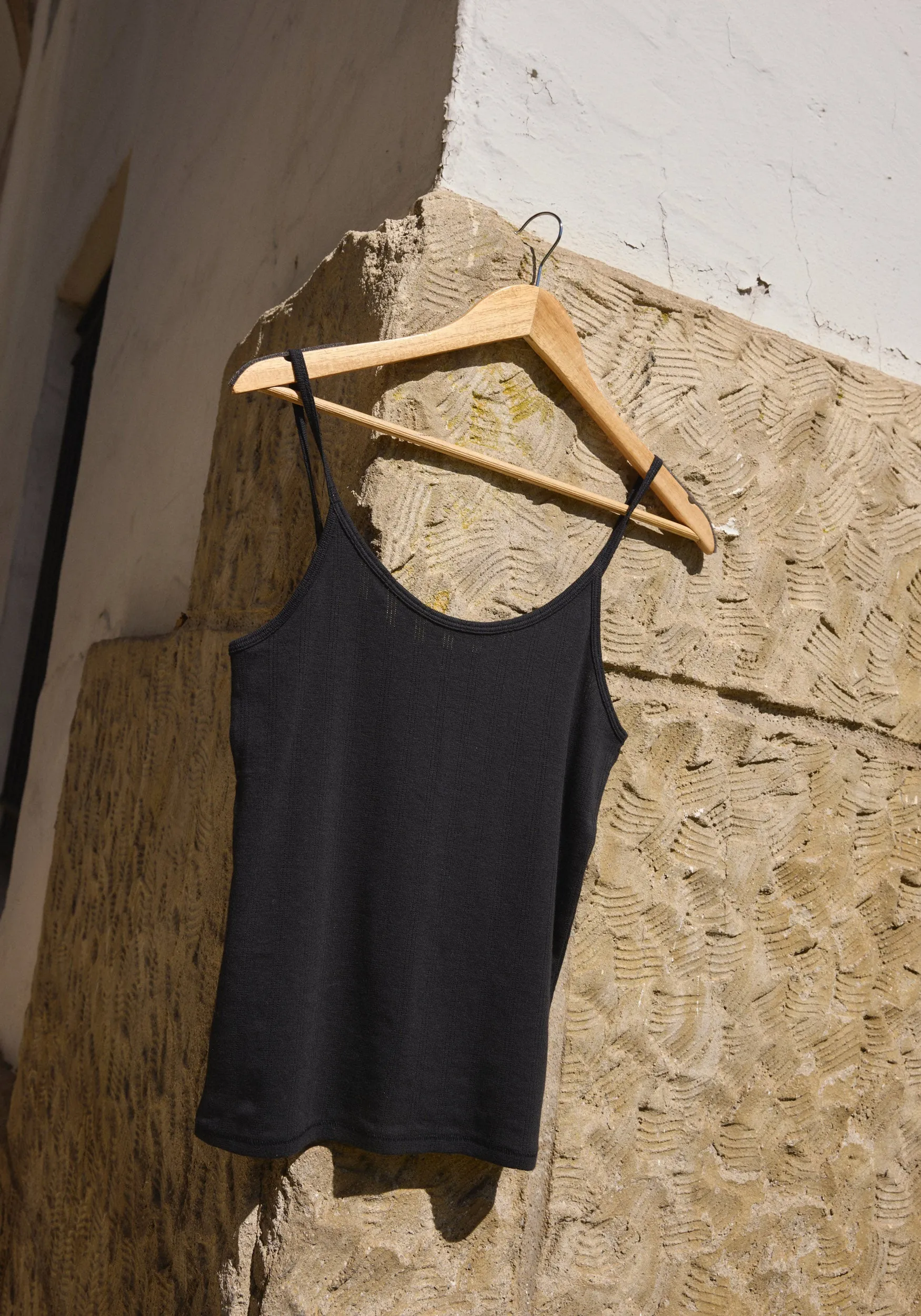 Pointelle Camisole Black sold by First Rite product image thumbnail 4