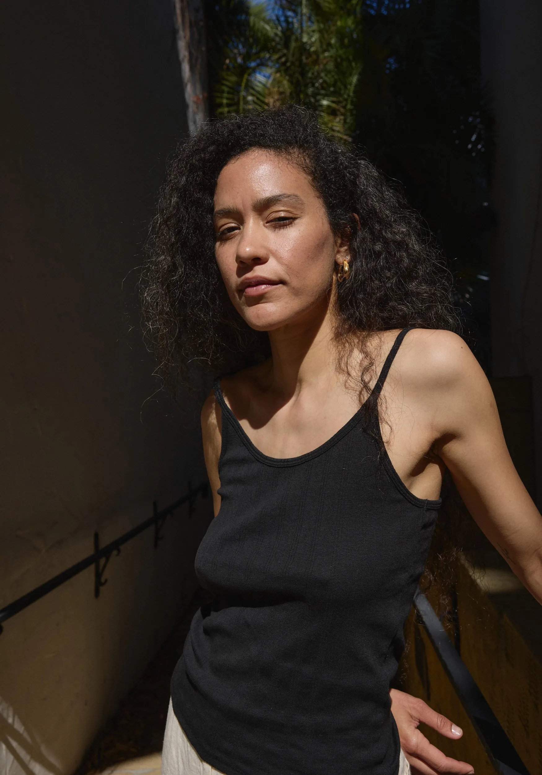 Pointelle Camisole Black sold by First Rite